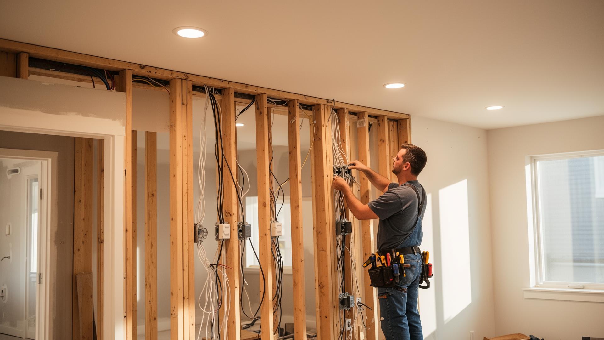 Electric Hero electrician wiring a home renovation in Vancouver