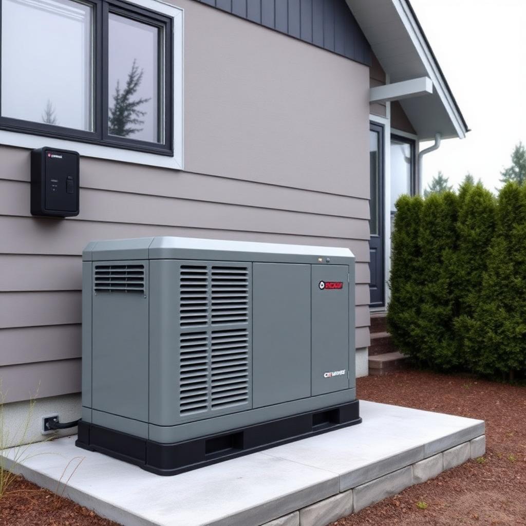 Standby back-up generator installed at a North Vancouver home by Electric Hero